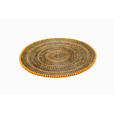 Natural Vine Round Beaded Placemats