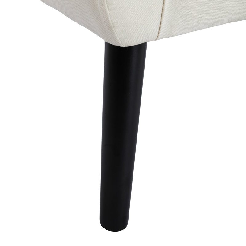 Fauteuil d'appoint Bolanle, Lin blanc