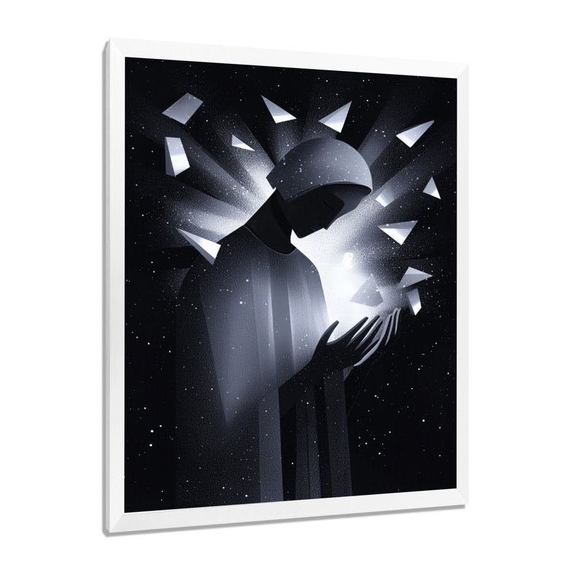 Novali - Spiritual Canvas Art Print, H 20 po x l 12 po, Blanc, Avec cadre