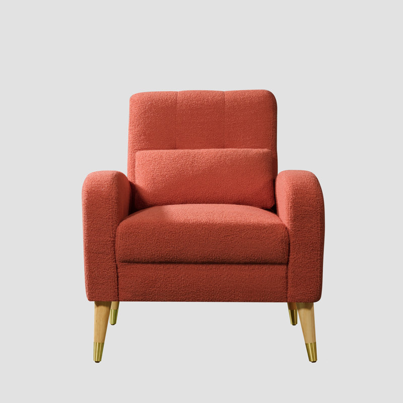 Fauteuil Isebell de 30,3 po de largeur, Tissu rouge