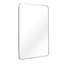 24 po x 36 po, rectangulaire, miroir de salle de bain argenté, 4 mm, installation facile, argent rectangulaire, salle de bain, verre trempé, alliage de rouille