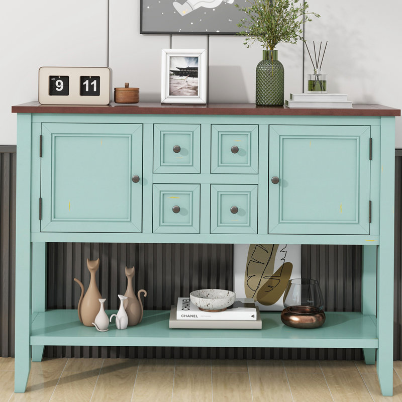 Voight 46'' Sideboard, Retro Blue/Brown