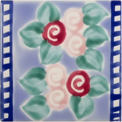Carrelage décoratif en corse de céramique 4 po x 4 po mauve Mediterranean