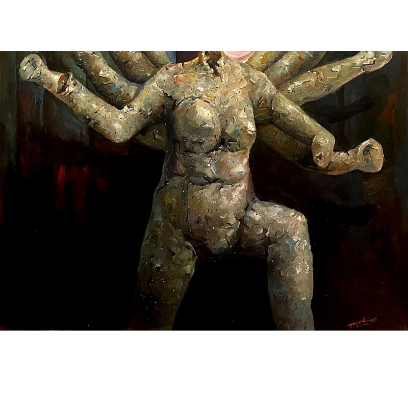 Femme limitée | Acrylique sur toile | Peinture de Jugal Sarkar