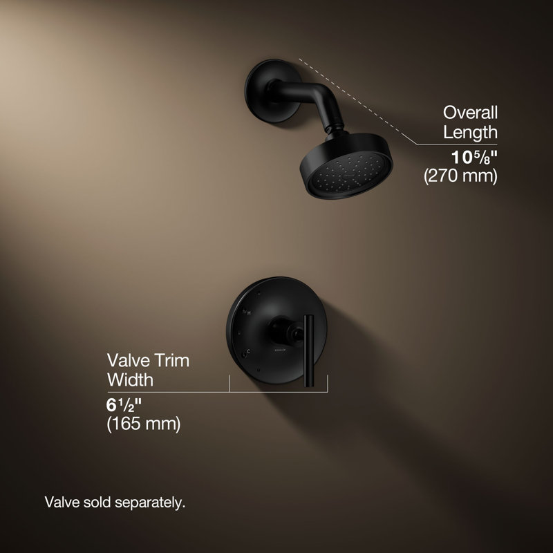 Purist Shower Trim, Lever Handle, Matte Black