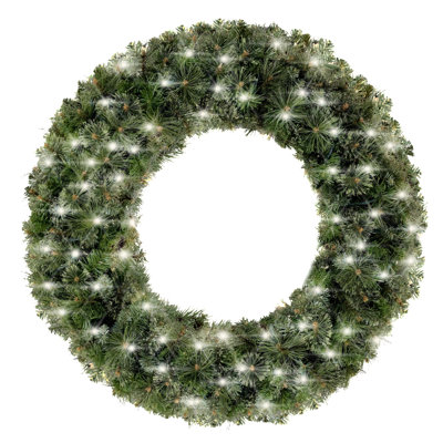 Faux Lighted Pine 36'' Wreath
