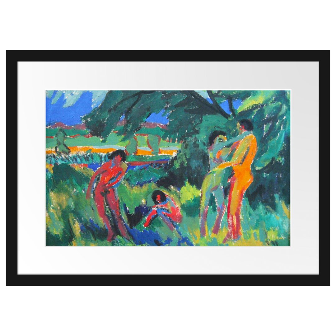 Gerahmter Kunstdruck Playing Naked People von Ernst Ludwig Kirchner