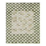 Scandinavian Hand Knotted Geometric Area Rug