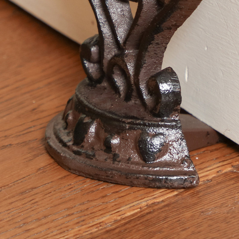 Ornate Heart Cast Iron Door Wedge