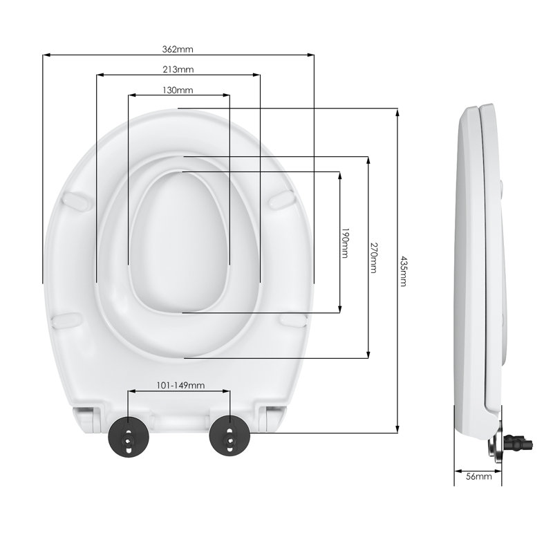 Round Toilet Seat and Lid