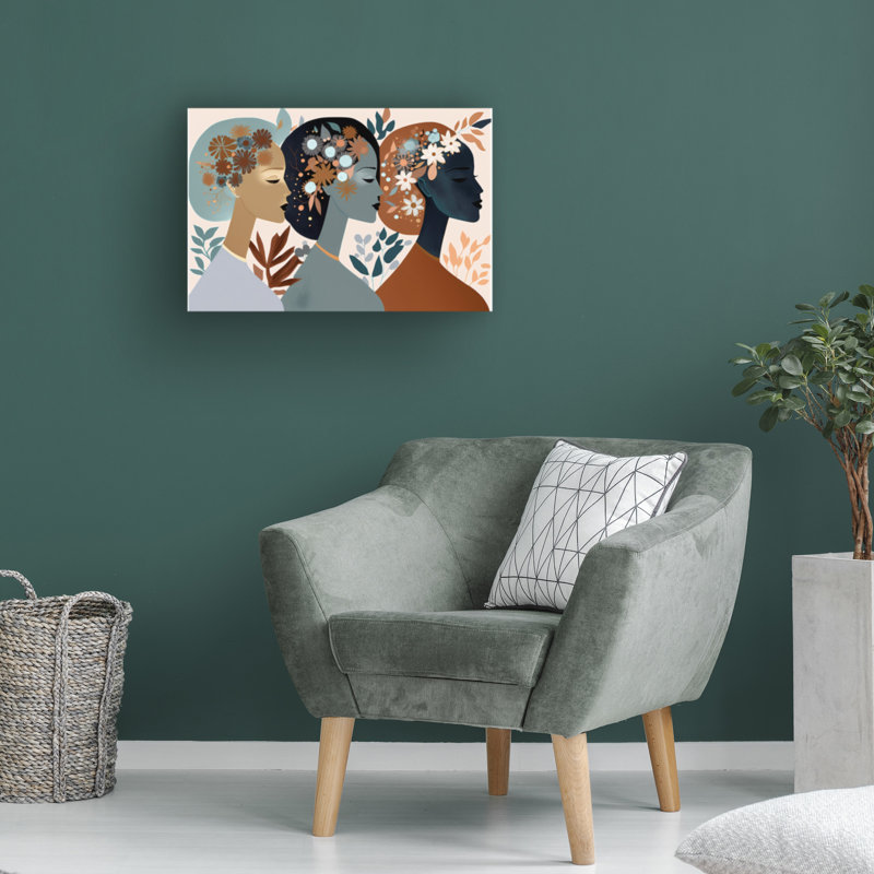 «Modern and Contemporary Mid Century Diversity Portraits 11», reproduction sur toile, L 32 po x H 22 po