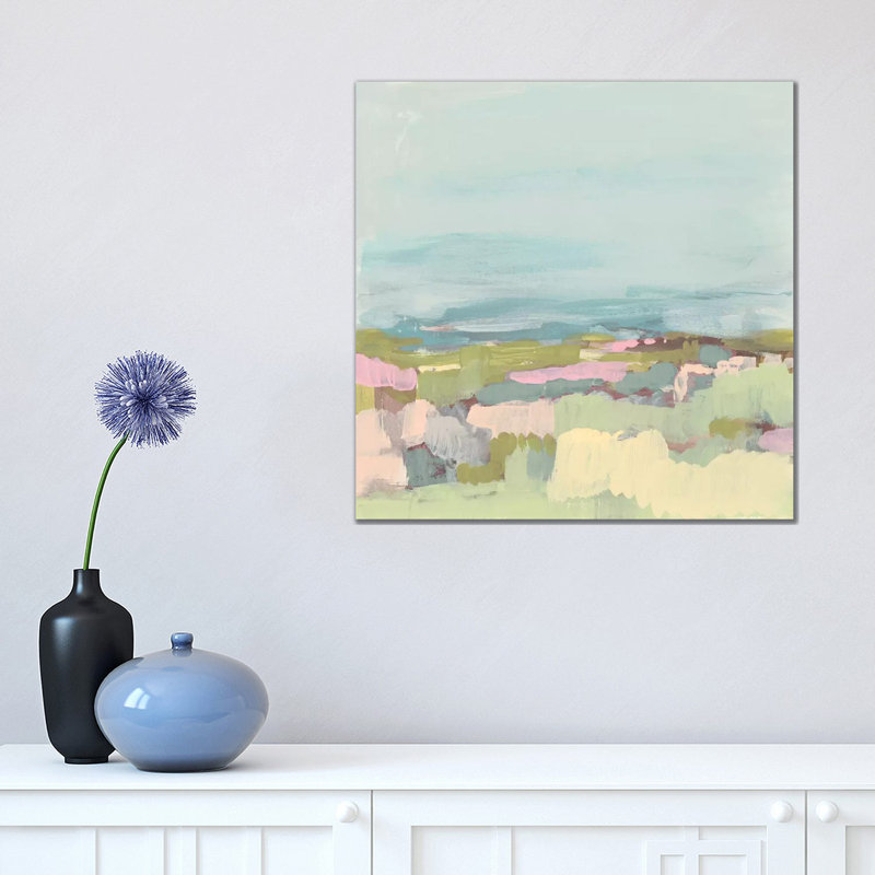 Reproduction d’art, "Sweet Scape I" par Jennifer Goldberger, H 18 po x l 18 po x 1,5 po, Toile tendue