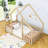 Wooden Floor Bed With House-Shaped And Guardrails-1574135590-1574135593