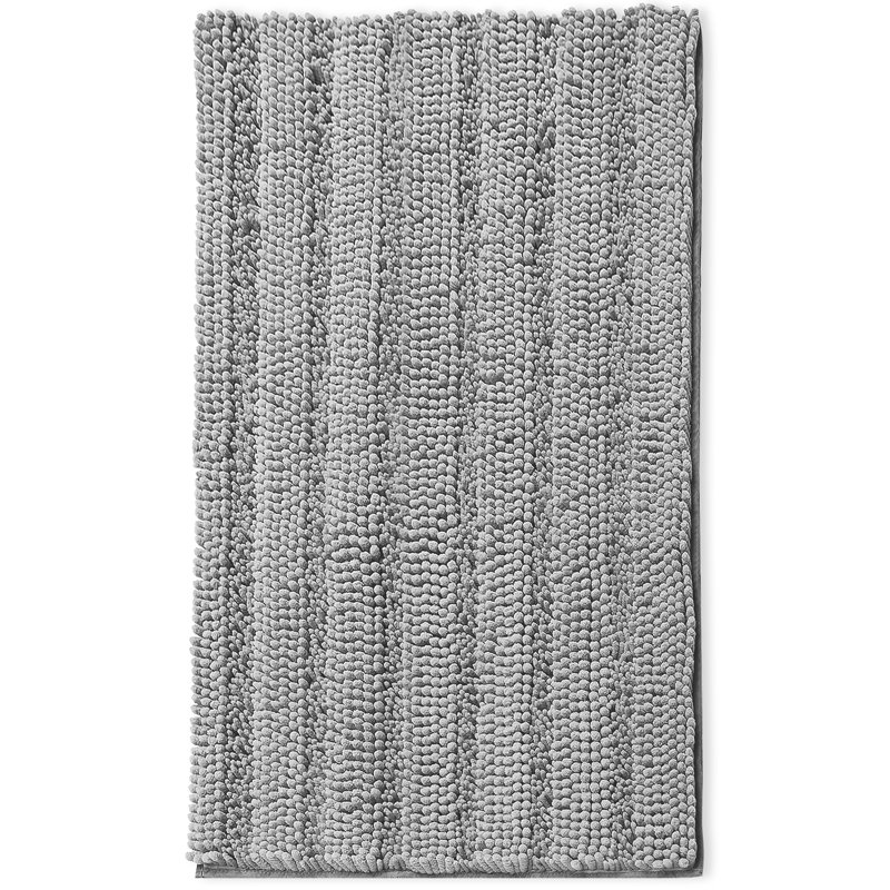 Tapis pour salle de bain Clara Clark Chenille, Argent