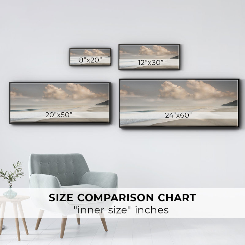 Brighton Shore, reproduction d'art sur toile, H 8 po x l 20 po x P 1,5 po, Noir
