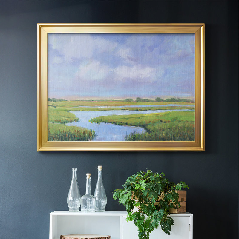 Summer Marsh II, reproduction d'art sur toile, H 30 po x l 44 po x P 1,5 po, Or