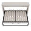 Lit escamotable horizontal simple, lit escamotable blanc rustique, armoire pliante, structure en contreplaqué et en métal, mobilier peu encombrant pour chambre d'amis polyvalente, bureau personnel