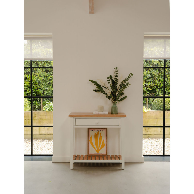 Console Table, White, 80cm H x 85cm W x 30.4cm D