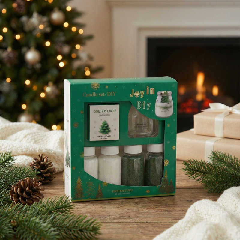 Wax Melt with Glass Holder, Mistletoe & Fir