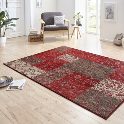 Celebration Kirie Flatweave Red/Brown Rug