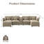 Canapé modulaire en U surdimensionné en chenille avec double console USB et repose-pieds-131403469