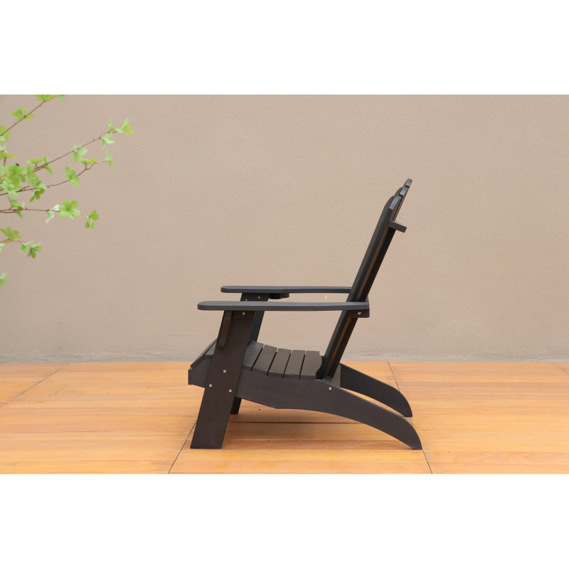 Polystyrene Adirondack Chair, Black