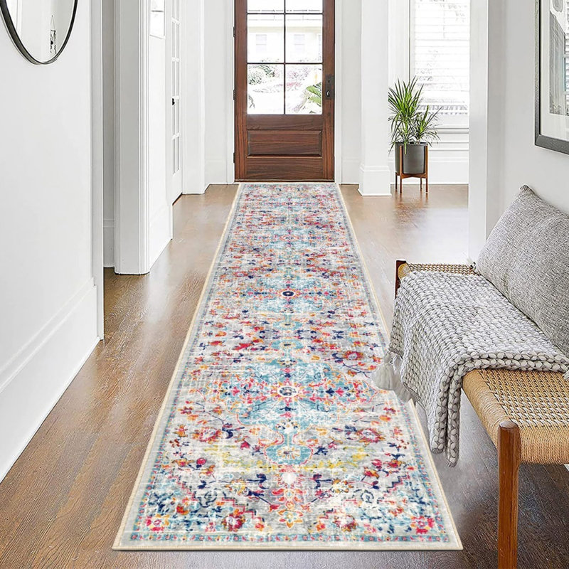Ikat Machine Tufted 60cm X 240cm Area Rug