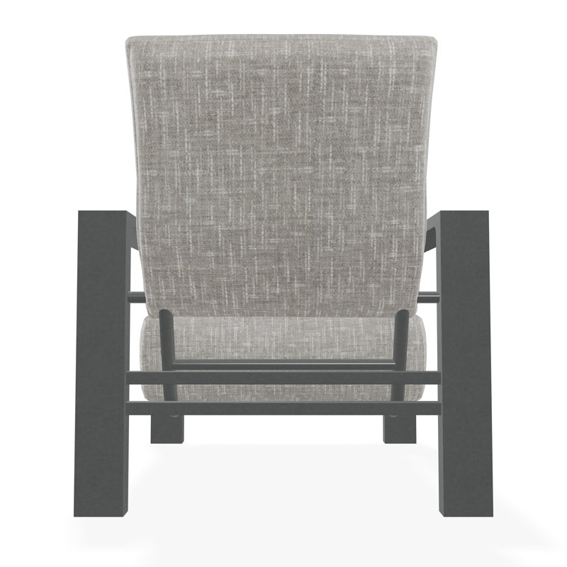 Larssen Deep Seating Cushion Arm Chair, Graphite, Hither Pewter