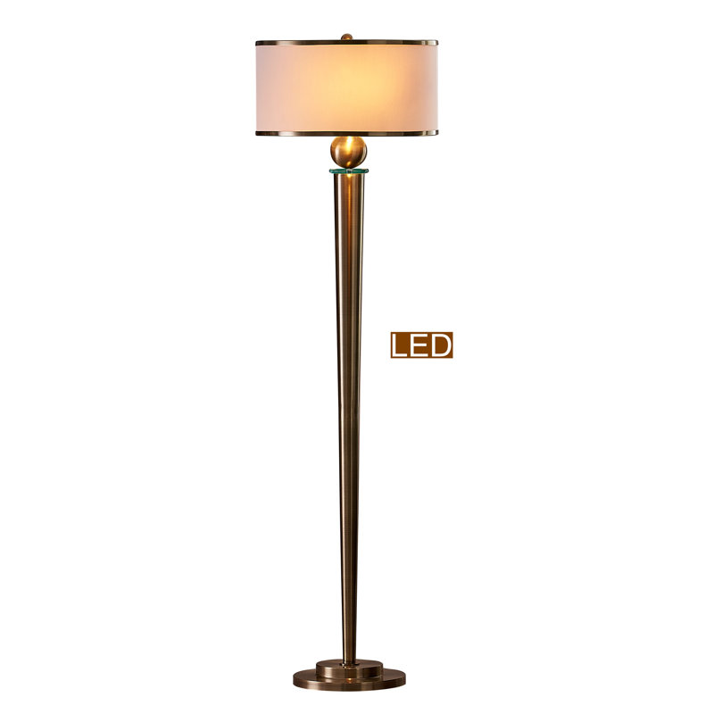Lampe sur pied traditionnelle 63 po Venetian, Laiton satiné antique