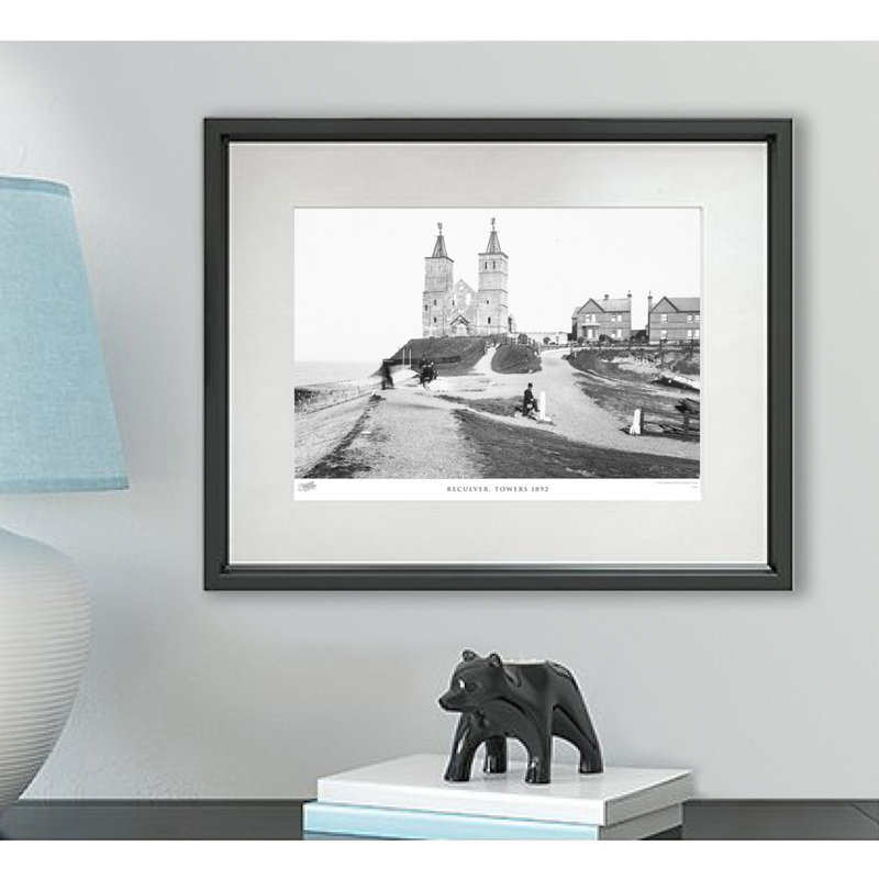 Reculver, Towers 1892 by Francis Frith - Single Picture Frame Print, 40cm H x 50cm W x 2.3cm D