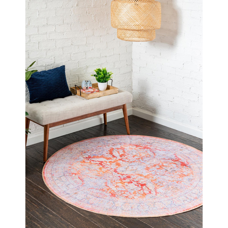 Chenille Oriental Indoor Rug, Round 3'6"