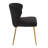 Modern Tufted Velvet Curved Back Dining Chair with Metal Legs-1119619463