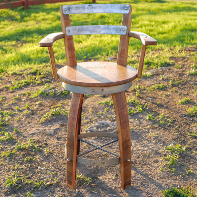 Hartl Swivel Solid Wood Counter Stool with Solid Wood Frame