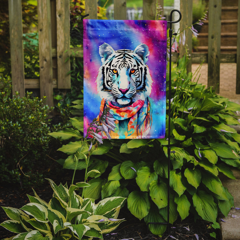 Drapeau de jardin tigre blanc hippie