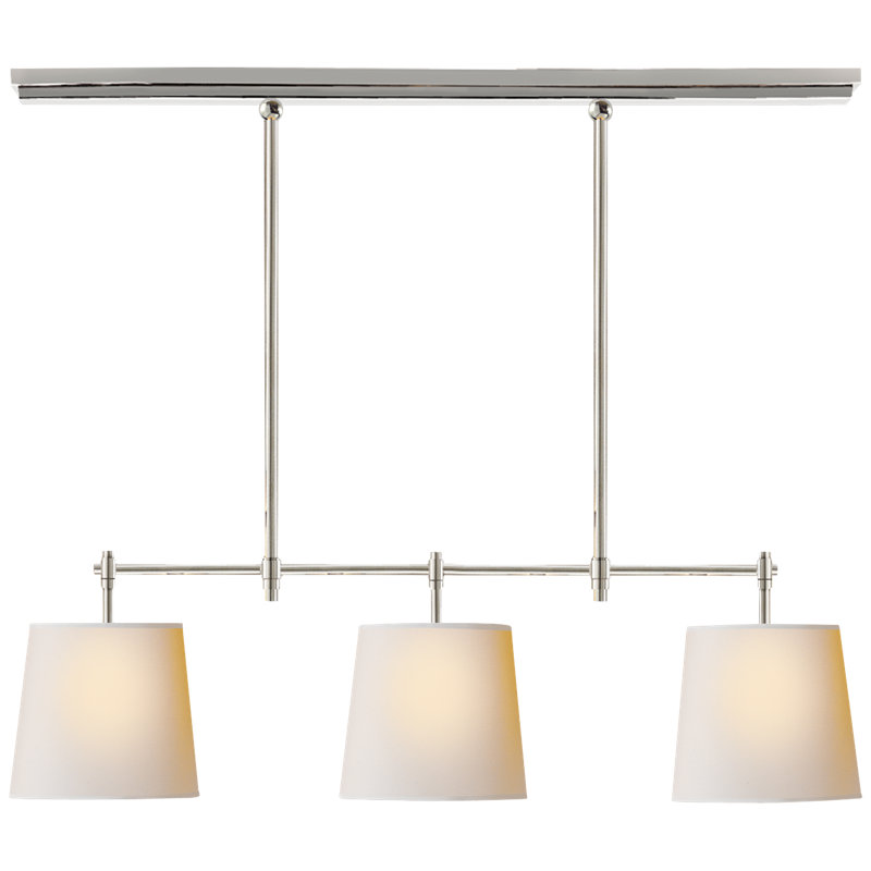 Bryant 3 - Light Pendant, 20" H x 36" W x 8" D, Polished Nickel