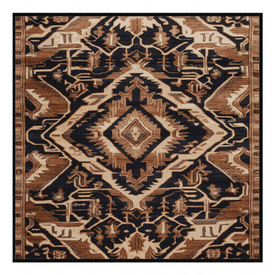 Tapis brun lavable à la machine