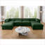 Canapés modulaires | Très grand siège modulaire moderne très grand en forme de U avec repose-pieds de rangement pour le salon | Vert | Chenille * (choix de couleurs vertes: vert sauge, vert olive, vert forêt, vert menthe) *-944526733