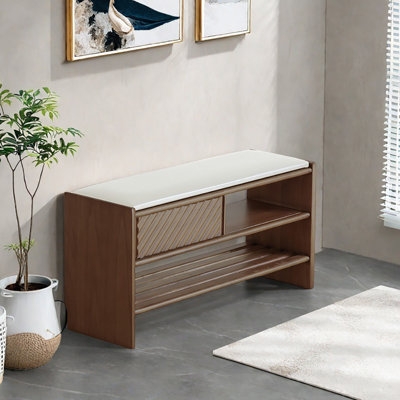 Banc de rangement pour chaussures 35,4 po