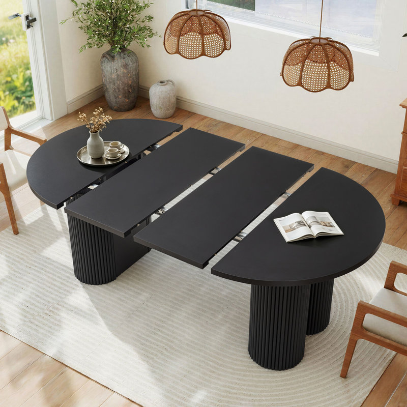Extendable Dining Table, Black