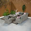 Rosen 9 Seater Aluminium Dining Table Top With Storage Bench And Armchair And Furniture Cover-1475347859
