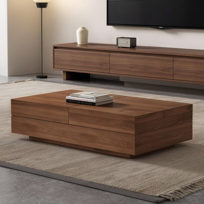 Sitting Room Storage Table, Extending Rectangle Design 120-208cm Walnut Finish Fast Dispatch From UK Warehouse – Dispatched Within 2 Days
