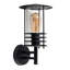 Spruce Head Black Outdoor Wall Lantern-28875743