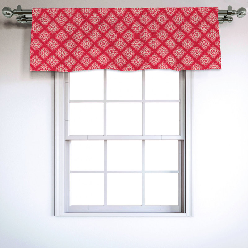 Sateen Floral Ruffled Window Valance