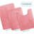 Aighan 3 Piece Ultra Soft and Absorbent Memory Foam Bath Rug Set with Non-Slip Backing-1831797541