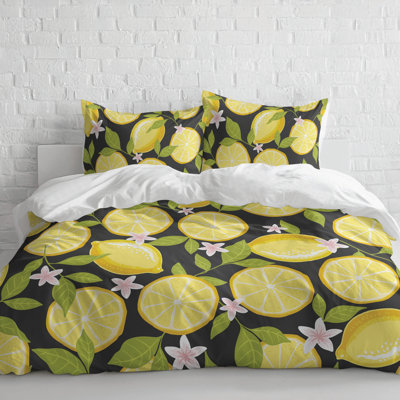 Lemons 3- Piece Decorative Lightweight Comforter Set