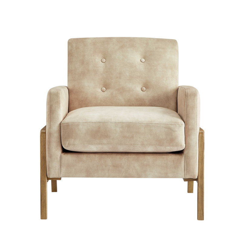 Fauteuil d'appoint capitonné, Sable