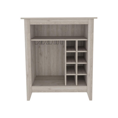Light Gray Bar Cart With Wine Storage by HomeRoots