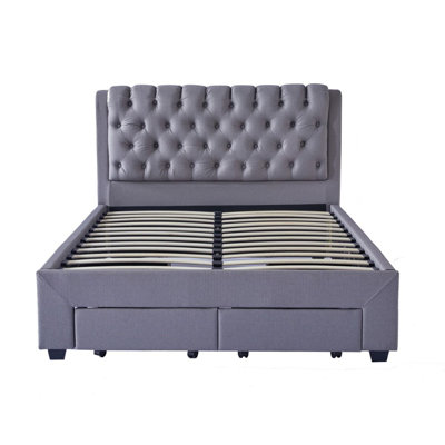 Upholstered Drawers Bed