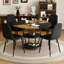 Ensemble de table et de chaises.Une table de salle à manger moderne épissure circulaire de 47,3 pouces de diamètre - avec rangement double couche.-970733210