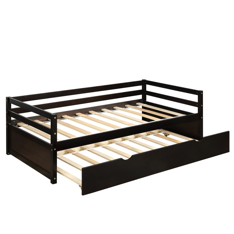 Lit de jour simple avec lit gigogne escamotable - Fabrication en bois pour cadre de chambre à coucher